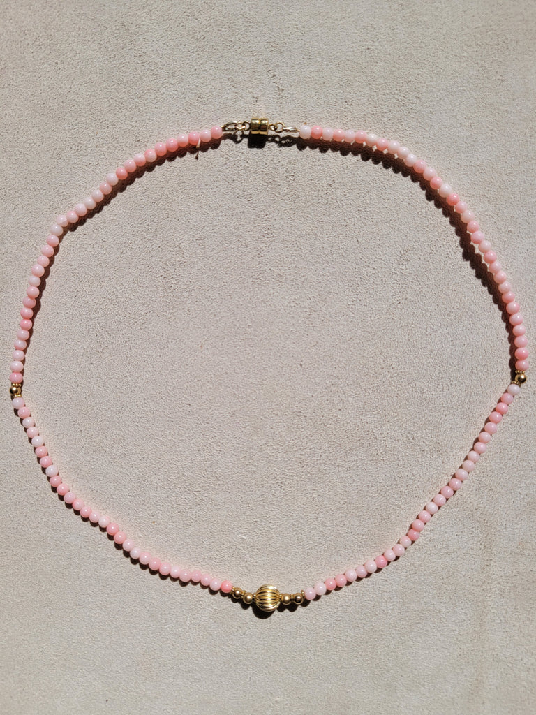 Nectar pink coral necklace