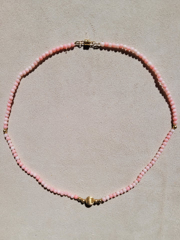 Nectar pink coral necklace