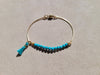 Turquoises bangles pompons