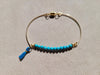 Turquoises bangles pompons