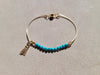 Turquoises bangles pompons