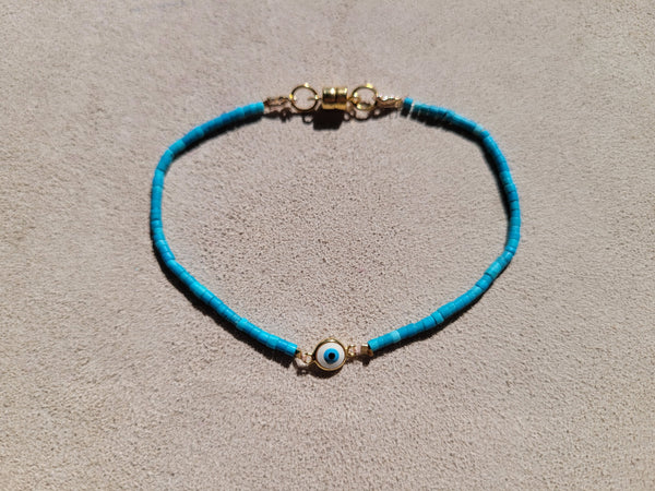 Sleeping beauty tiny turquoise bracelet