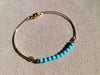 Flower turquoise bangle