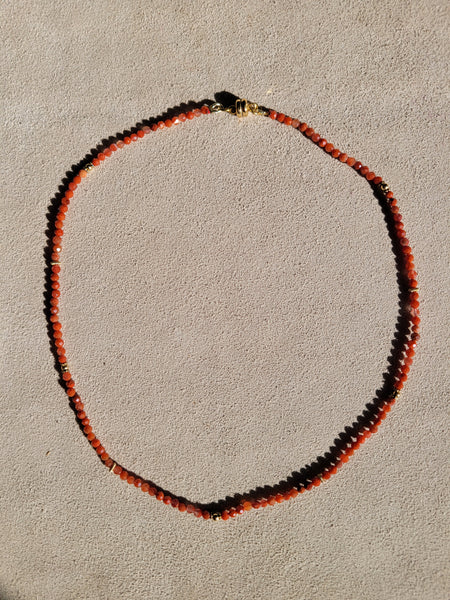 Petite Flower coral necklace