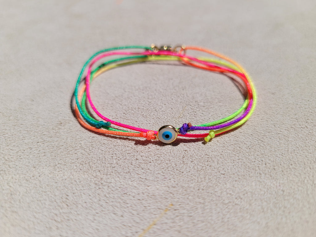 Enamel eye wrap bracelet