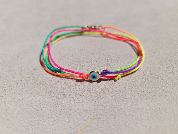 Enamel eye wrap bracelet