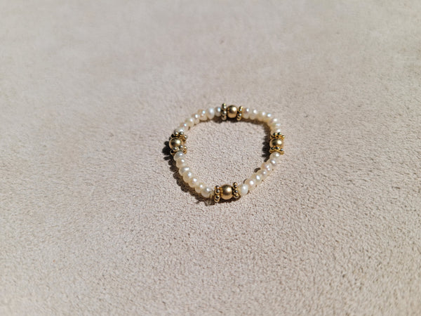 Flower pearl ring quatre