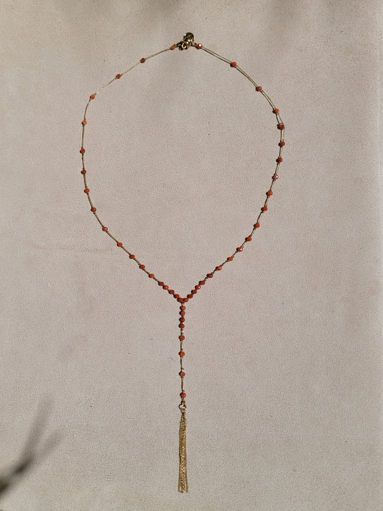 Satelite small gem necklace (short)