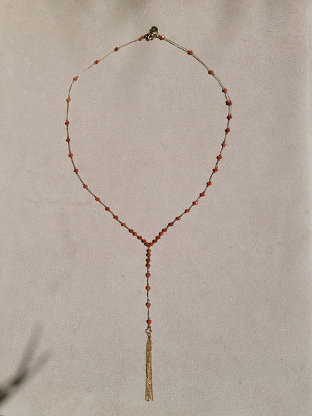 Satelite small gem necklace (short)