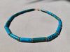Turquoise large tubes necklace