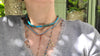 Turquoise large tubes necklace