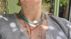 Turquoise short tubes necklace