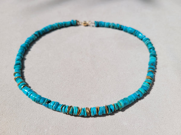 Turquoise slices necklace