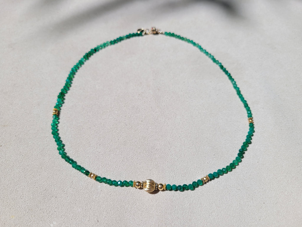 Nectar green tourmaline necklace