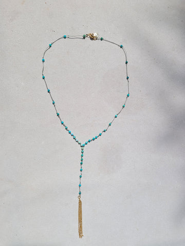 Satelite small gem necklace (short)