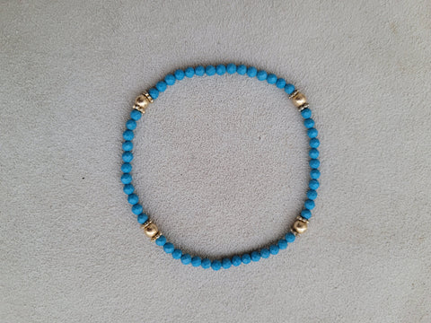 Flower turquoise elastic