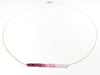 Ruby ombre simple chain necklace