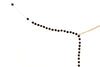 Black spinel satelite long necklace